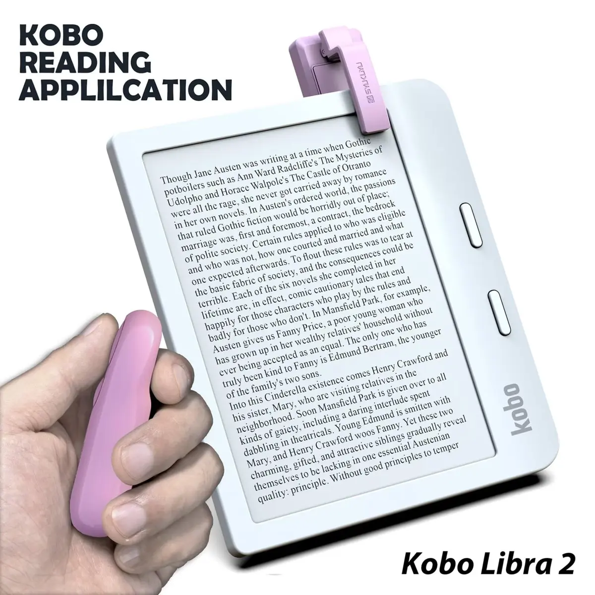 SK SYUKUYU RF Remote Page Turner for Kindle, iPad, Tablets & Phones | Pink, 30m Range - view 5