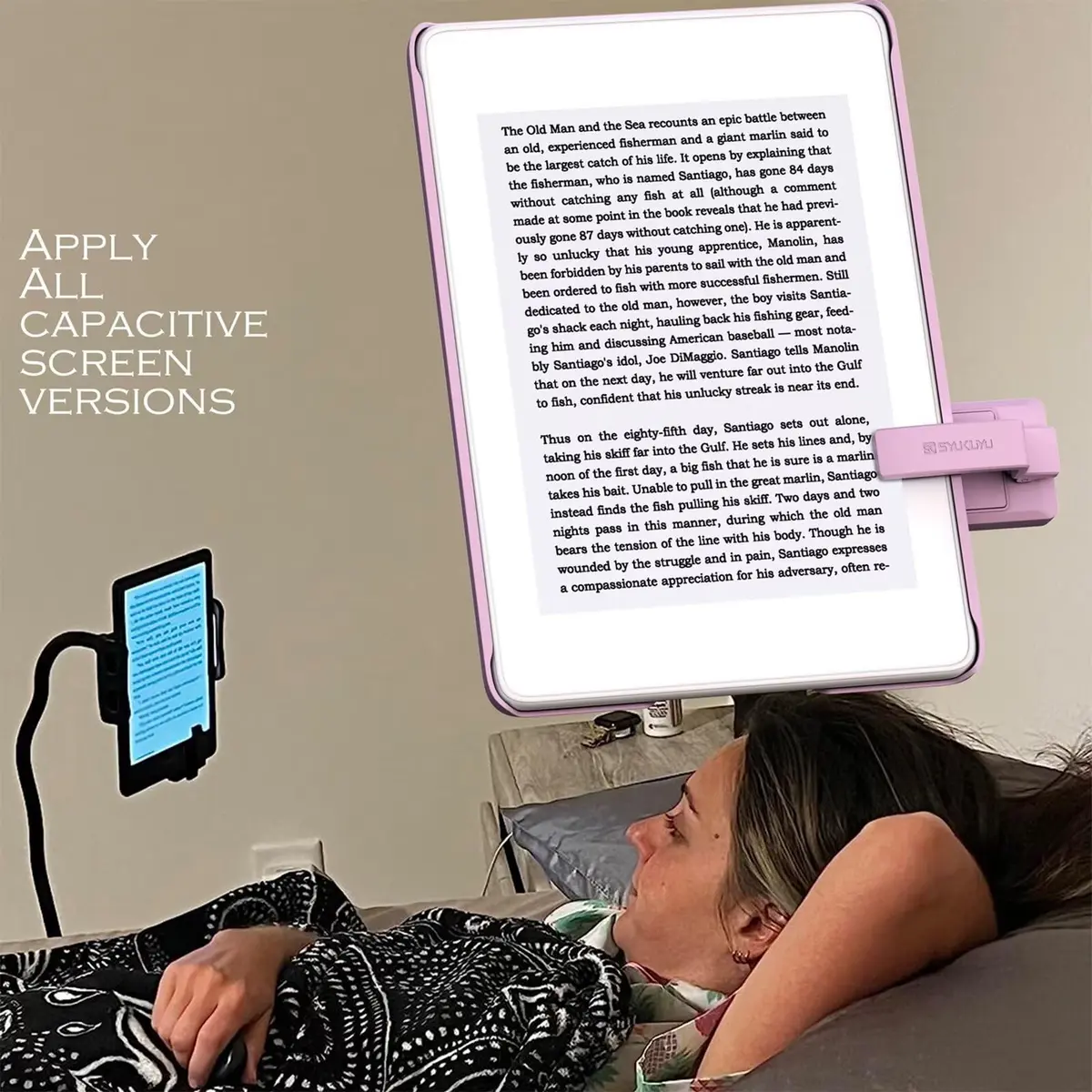 SK SYUKUYU RF Remote Page Turner for Kindle, iPad, Tablets & Phones | Pink, 30m Range - view 2