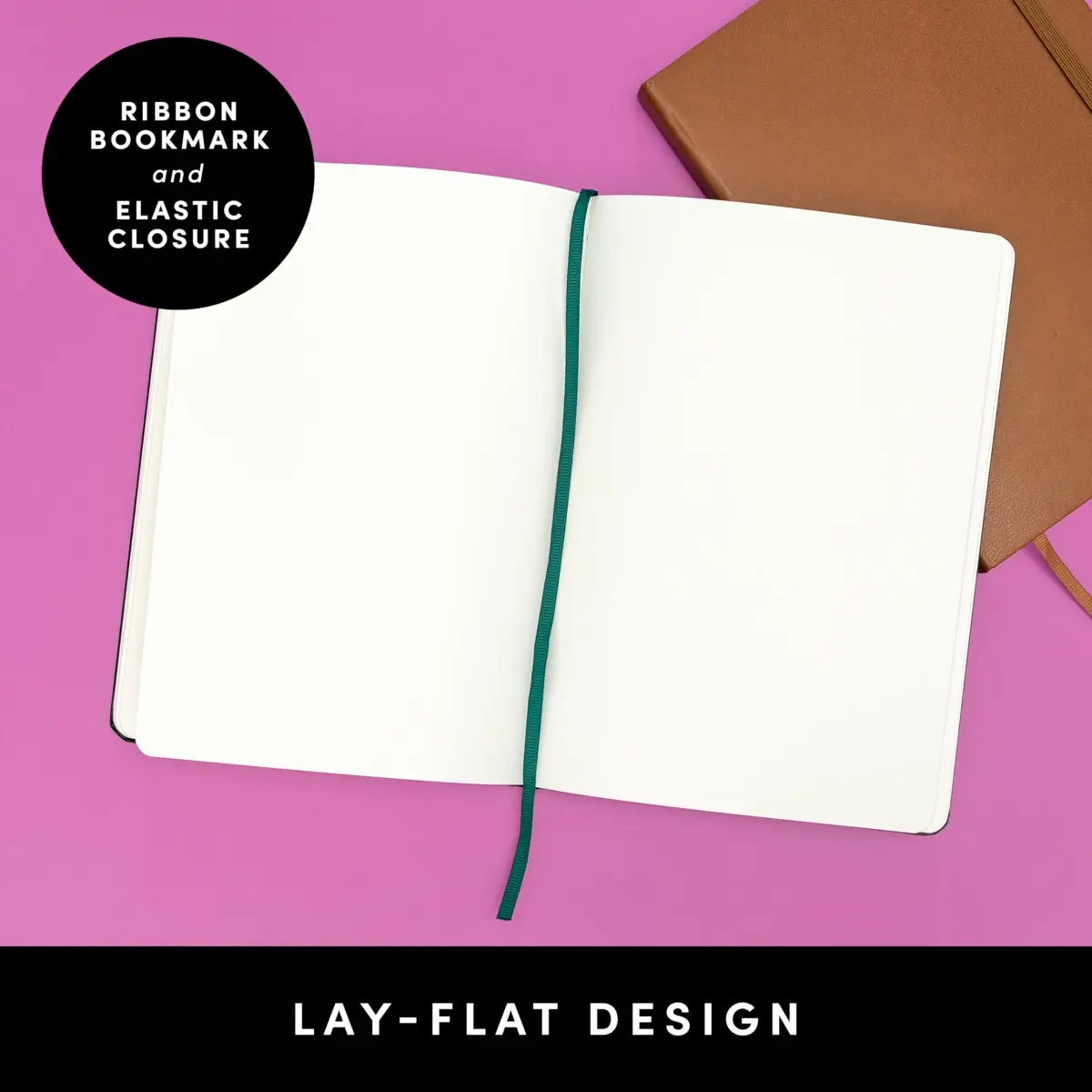 PAPERAGE Blank Journal Notebook, Light Blue, 5.6 x 8 in (14.2 x 20.3 cm) | Acid-Free Paper, Lay Flat Design - view 3