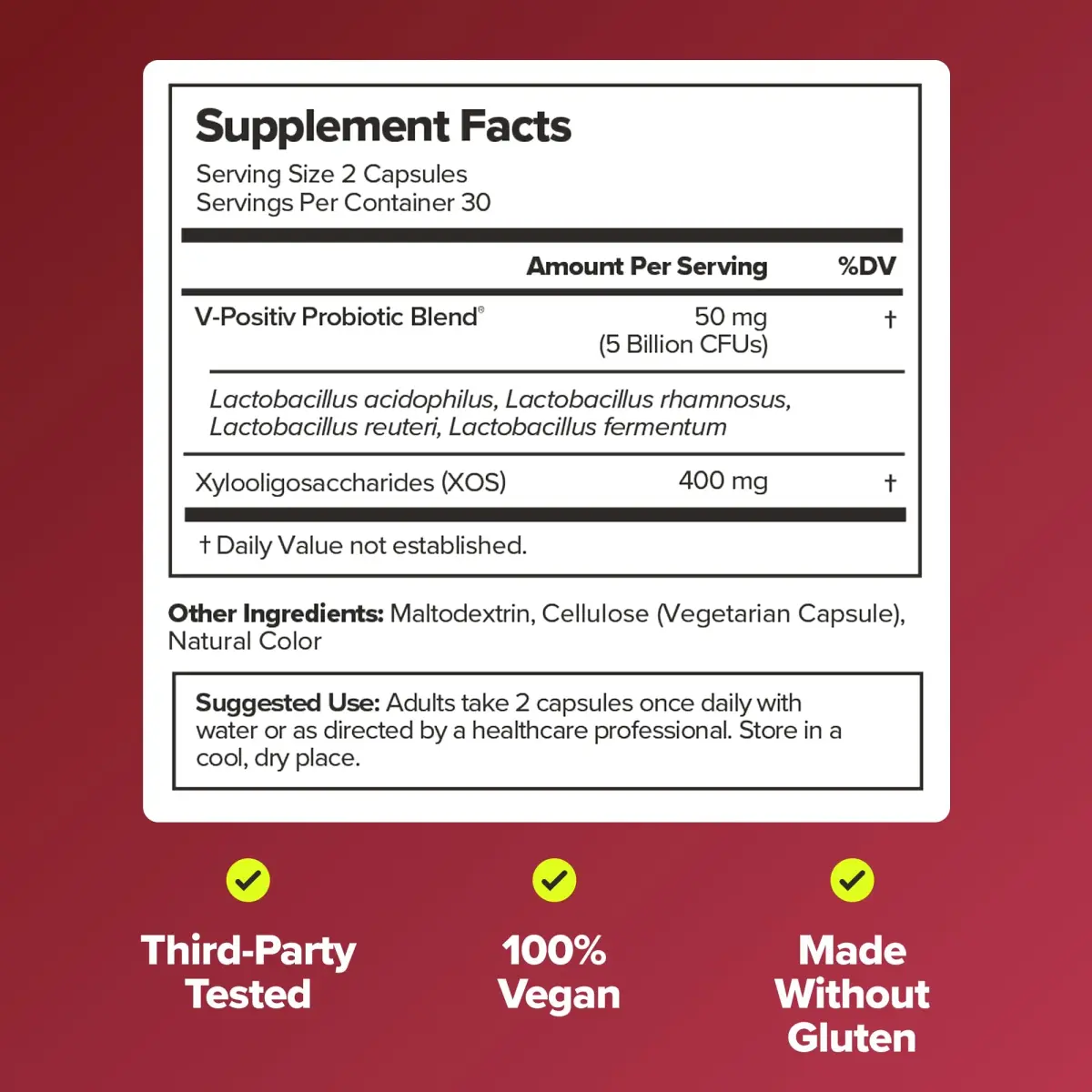 O Positiv URO Vaginal Probiotics 60 Count (1 Month Supply) | Supports Vaginal Health & pH Balance - view 6