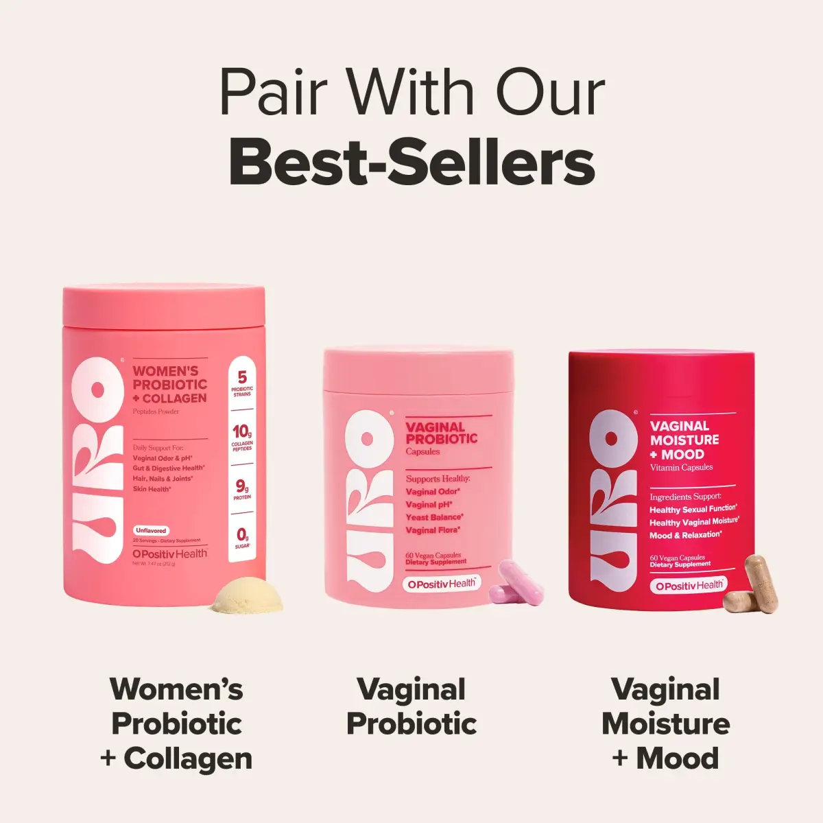 O Positiv URO Vaginal Probiotics for Odor, Flora & pH Balance – 180 Capsules (90-Day Supply) | Supports Vaginal Health - view 8
