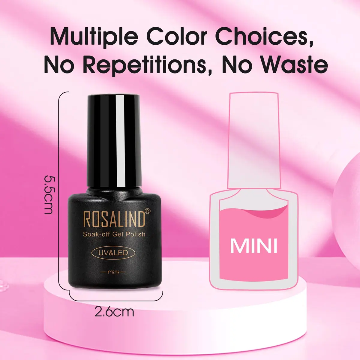 ROSALIND 30pcs Gel Nail Polish Set with Base and Gel Top Coat, 5.1 fl oz (156ml) | Professional Salon Quality for DIY Manicures - view 9
