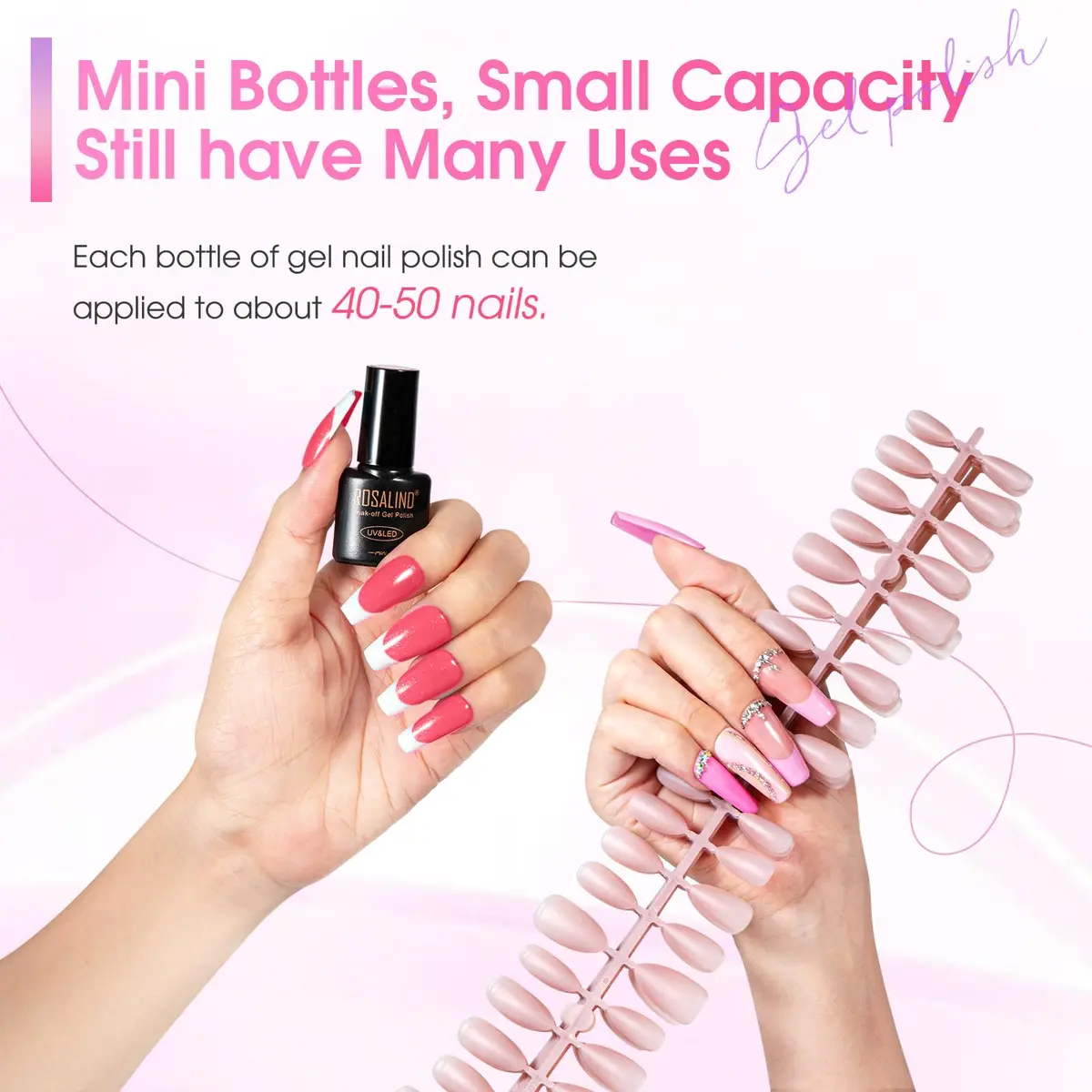 ROSALIND 30pcs Gel Nail Polish Set with Base and Gel Top Coat, 5.1 fl oz (156ml) | Professional Salon Quality for DIY Manicures - view 4