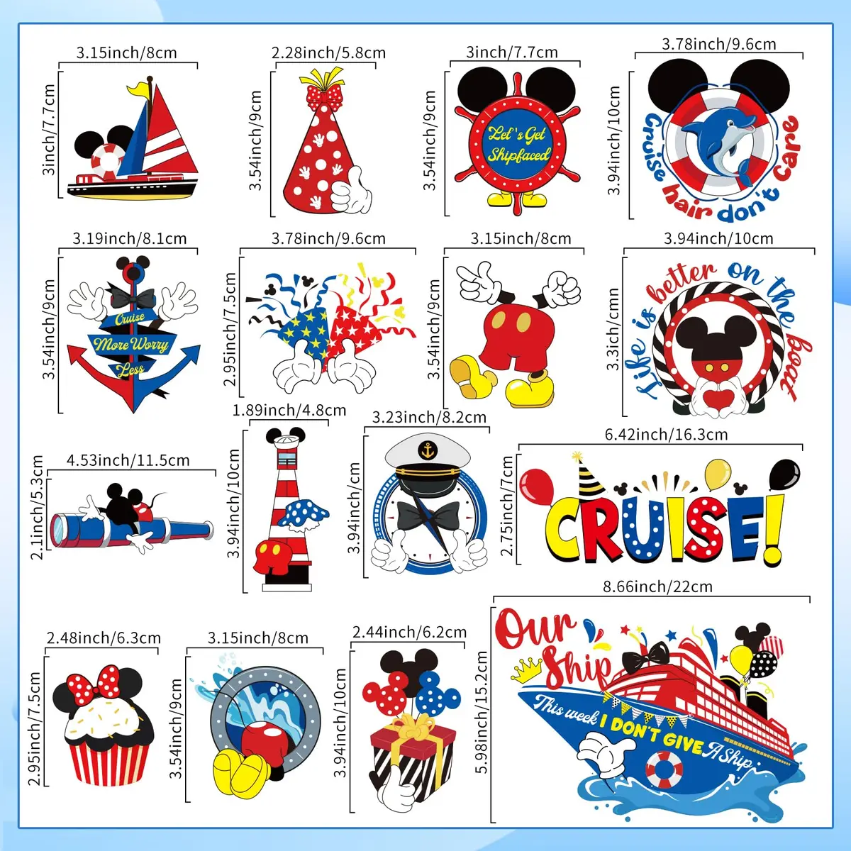 Lionoble 16pcs Reflective Mouse & Cruise Door Magnets | Summer Magnetic Stickers for Cars & Refrigerator - view 5