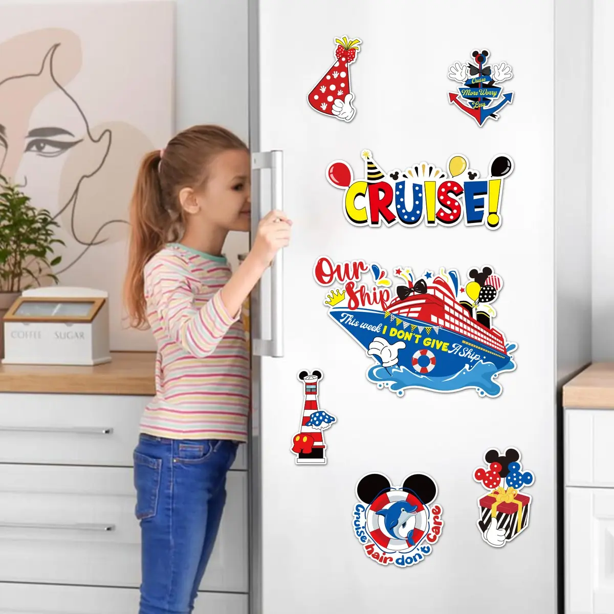Lionoble 16pcs Reflective Mouse & Cruise Door Magnets | Summer Magnetic Stickers for Cars & Refrigerator - view 6