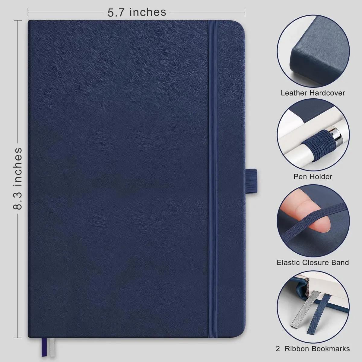 RETTACY Graph Grid Paper Notebook A5 (5.7'' x 8.3'') 192 Pages | Engineering Paper for Students - view 2