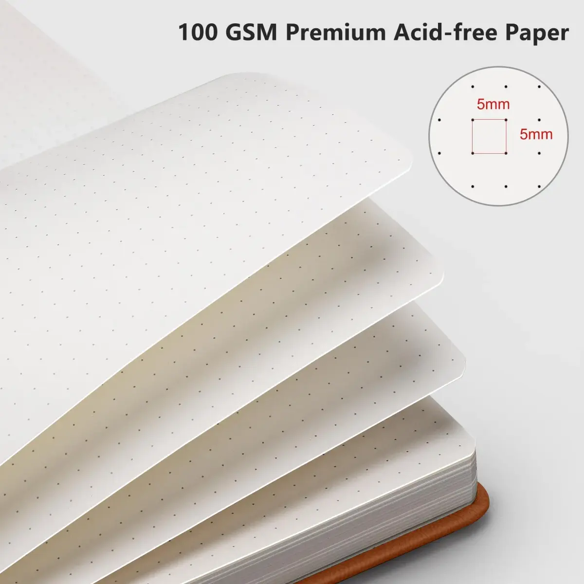 RETTACY Dotted Journal Notebook A5 192 Pages | Smooth Ink Flow Acid-Free Paper - view 3