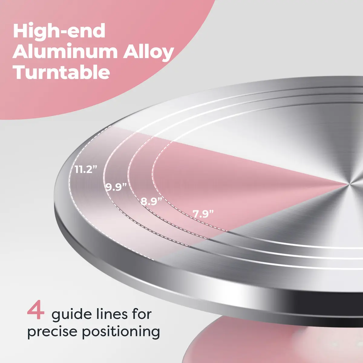 Kootek 12" Aluminum Cake Turntable Set for Decorating | Durable & Smooth Rotation (70-120 chars) - view 3