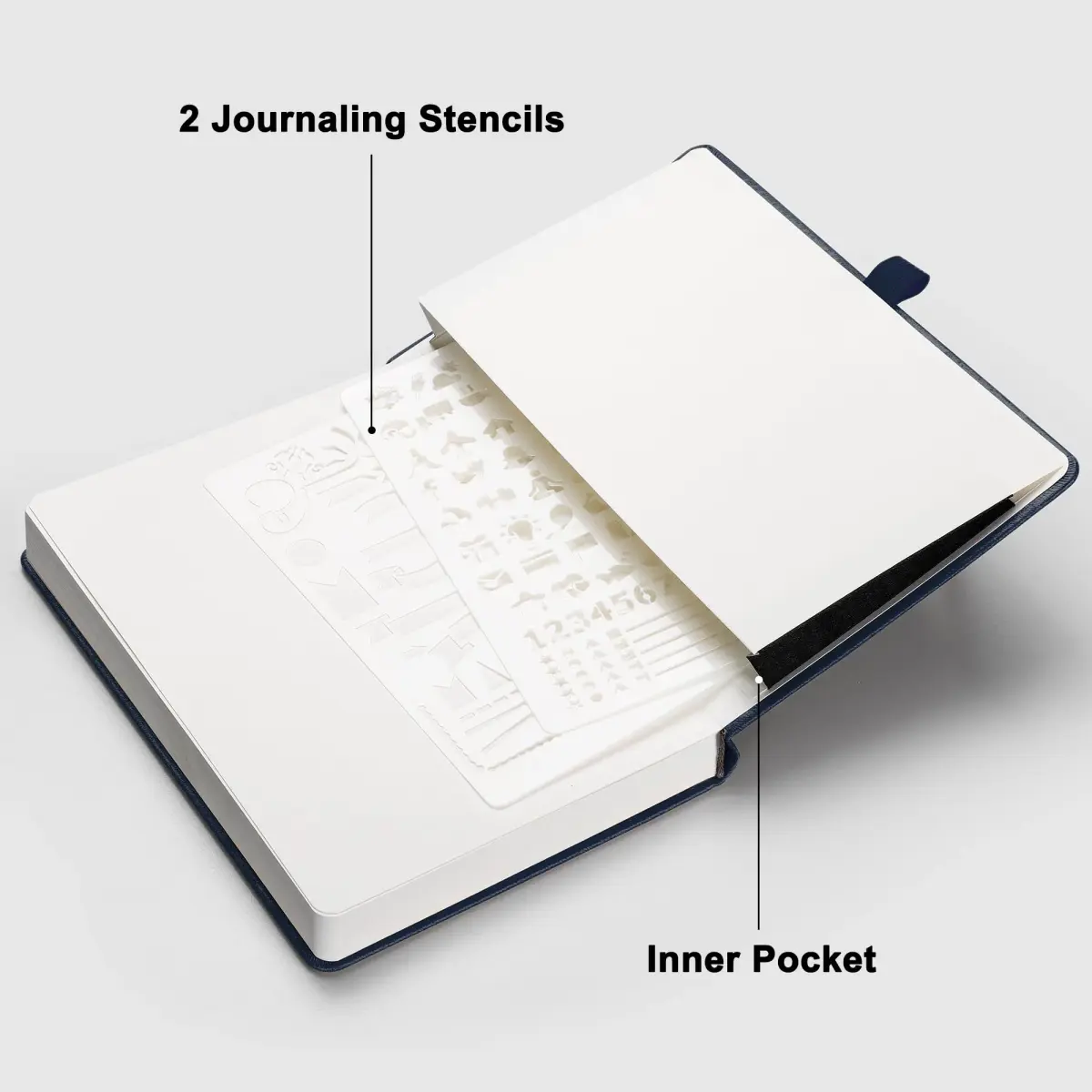RETTACY Dotted Journal Notebook A5 Navy Blue 192 Pages | Smooth Acid-Free Paper for Bullet Journaling - view 7