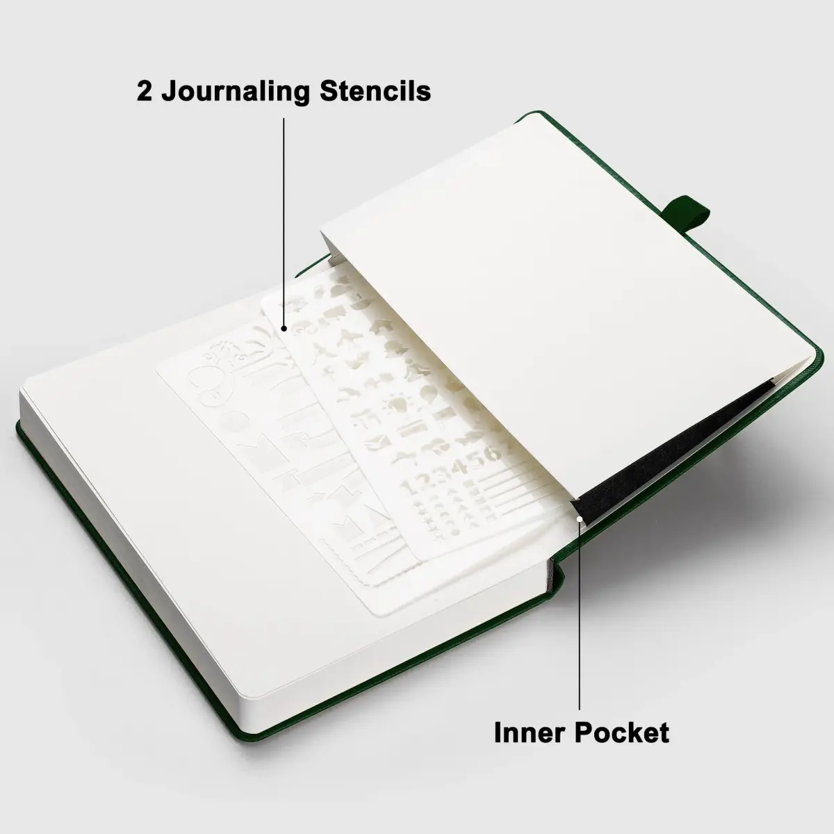 RETTACY Dotted Journal Notebook A5 Dark Green 192 Pages | Acid-Free Paper for Journaling - view 7