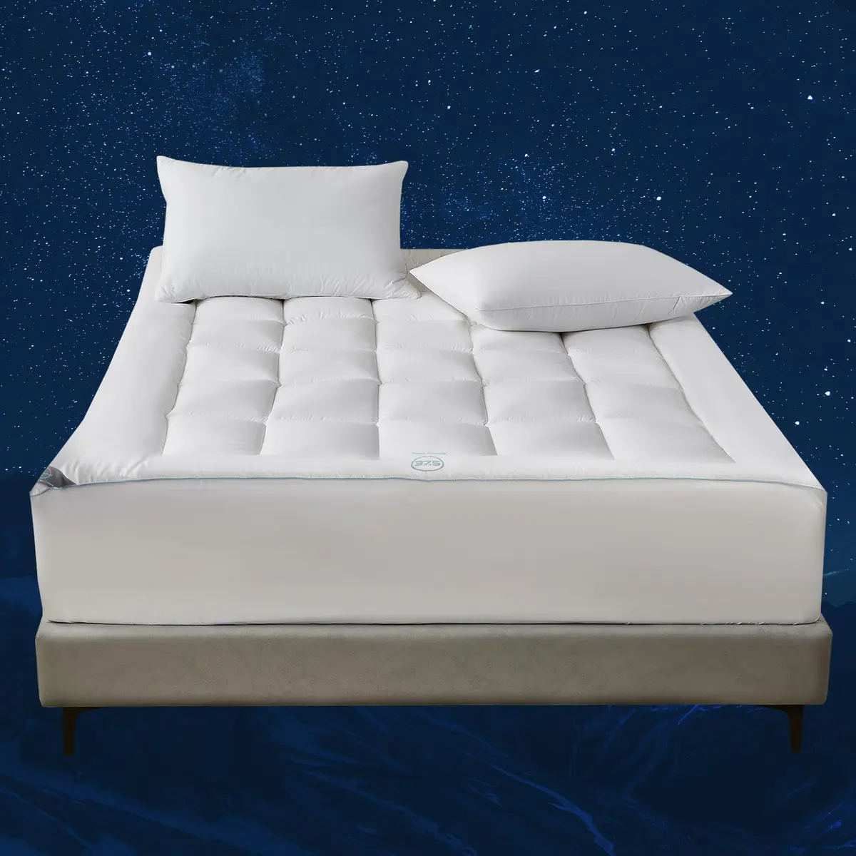 Sleep Climate Temperature Regulating Pillow Top Mattress Topper Twin 300TC Cotton Blend - 37.5® Technology for Deep Sleep - main product image