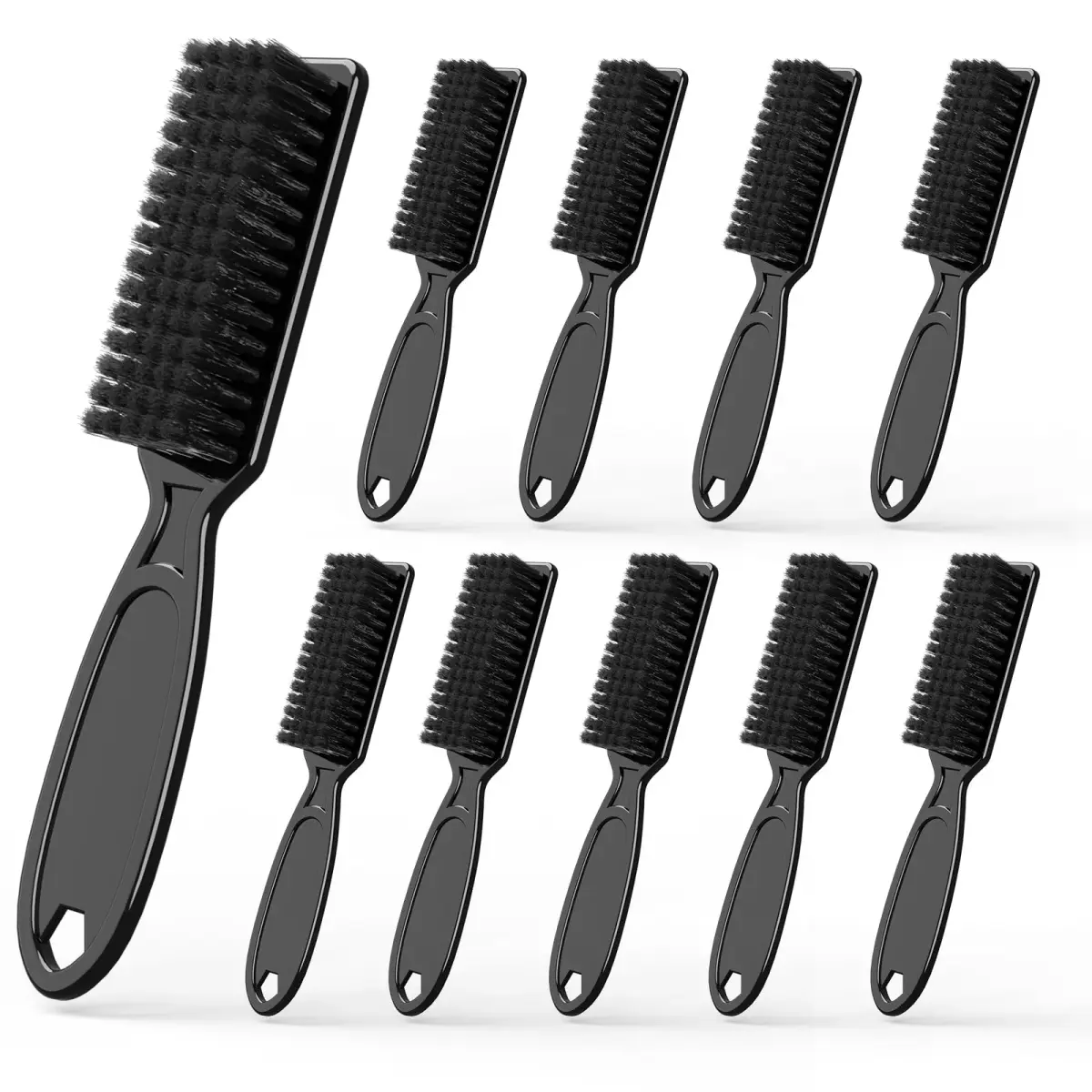 SQULIGT 10 Pcs Barber Clipper Cleaning Brush Set | Nylon Bristle & ABS Handle - main product image