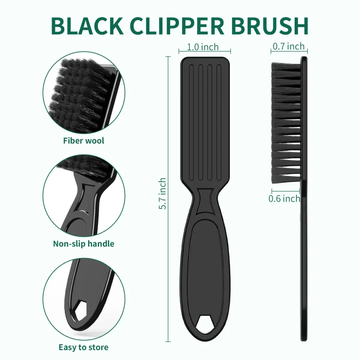 SQULIGT 10 Pcs Barber Clipper Cleaning Brush Set | Nylon Bristle & ABS Handle - view 2