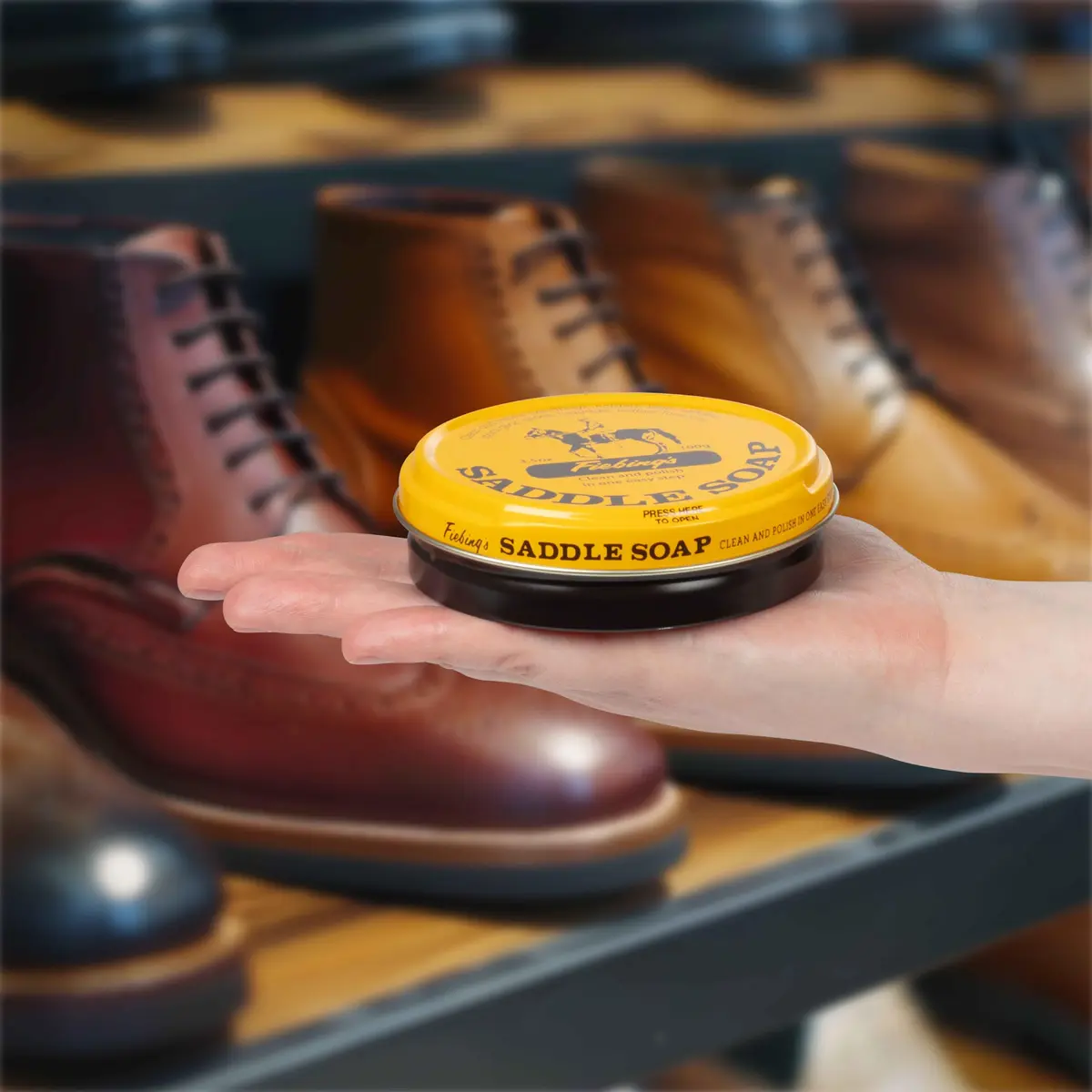 Fiebing's Yellow Saddle Soap 3.5 oz (12 Pack, 42 oz Total) | Leather Cleaner & Conditioner for Car Seats, Couches, Shoes, Purses - view 3