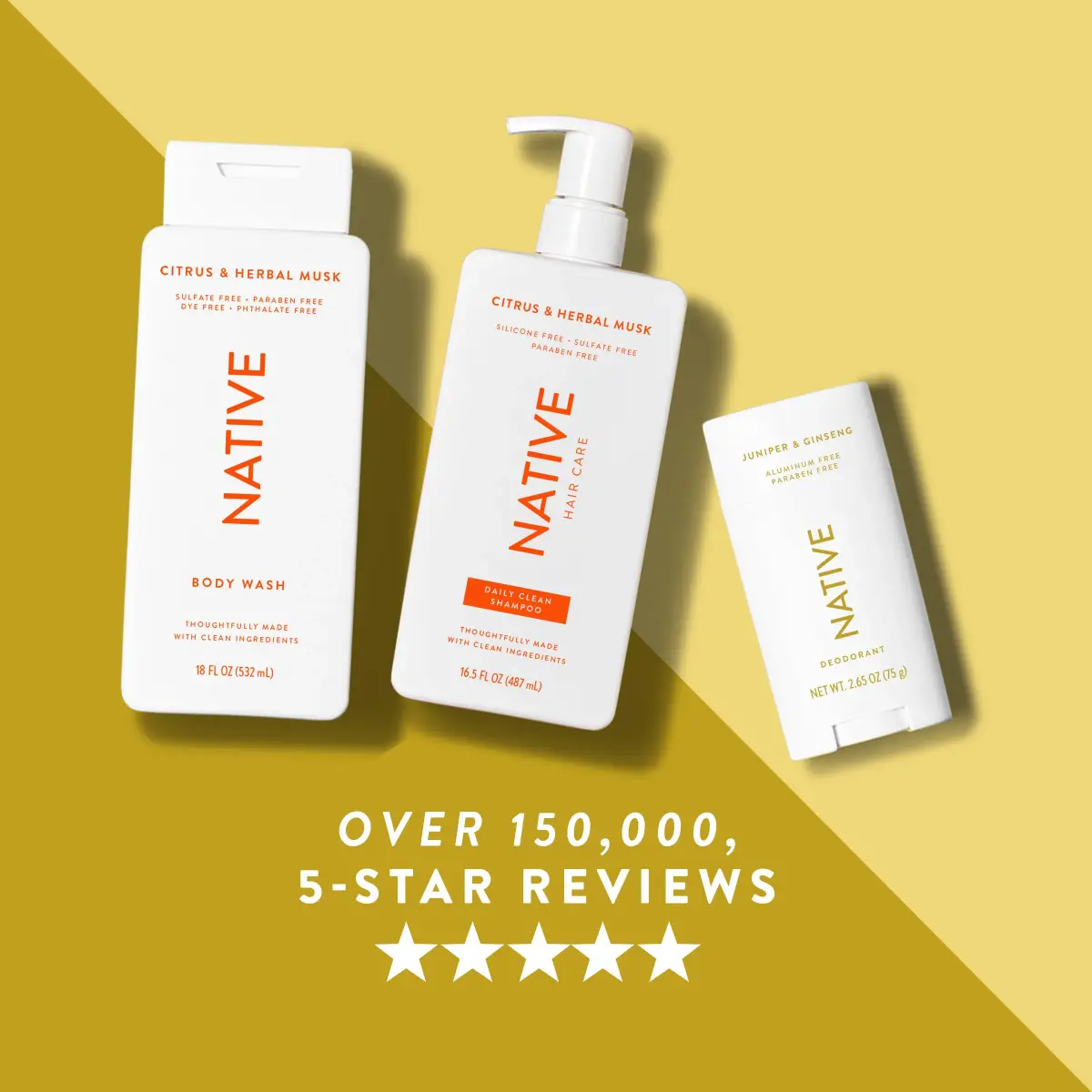 Native Natural Deodorant Juniper & Ginseng 75.6g (2.65oz) | 72-Hour Odor Control - view 6