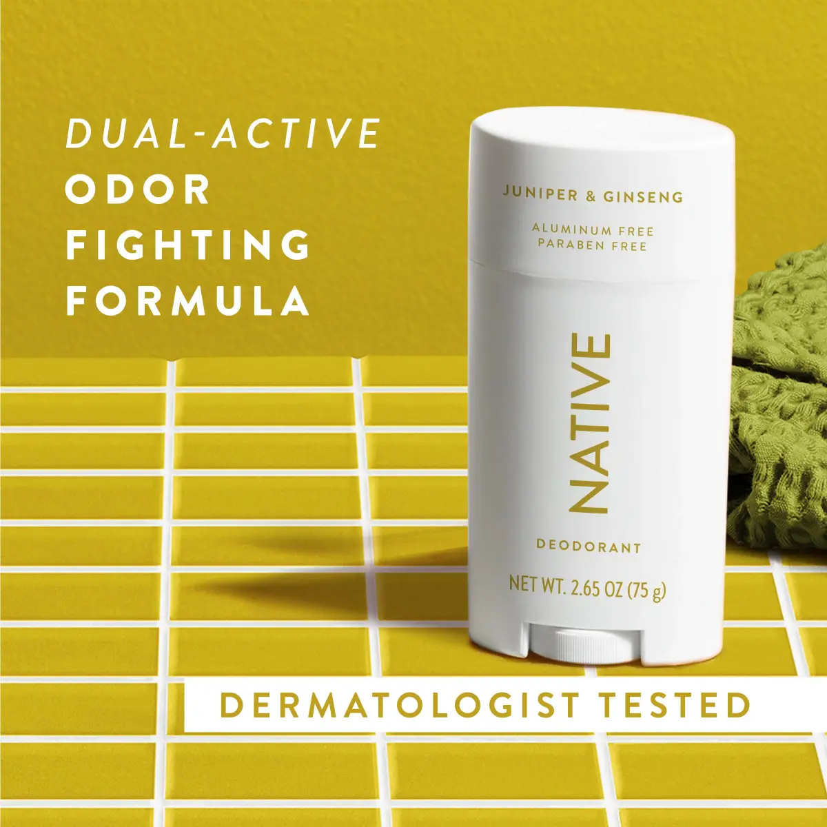 Native Natural Deodorant Juniper & Ginseng 75.6g (2.65oz) | 72-Hour Odor Control - view 7