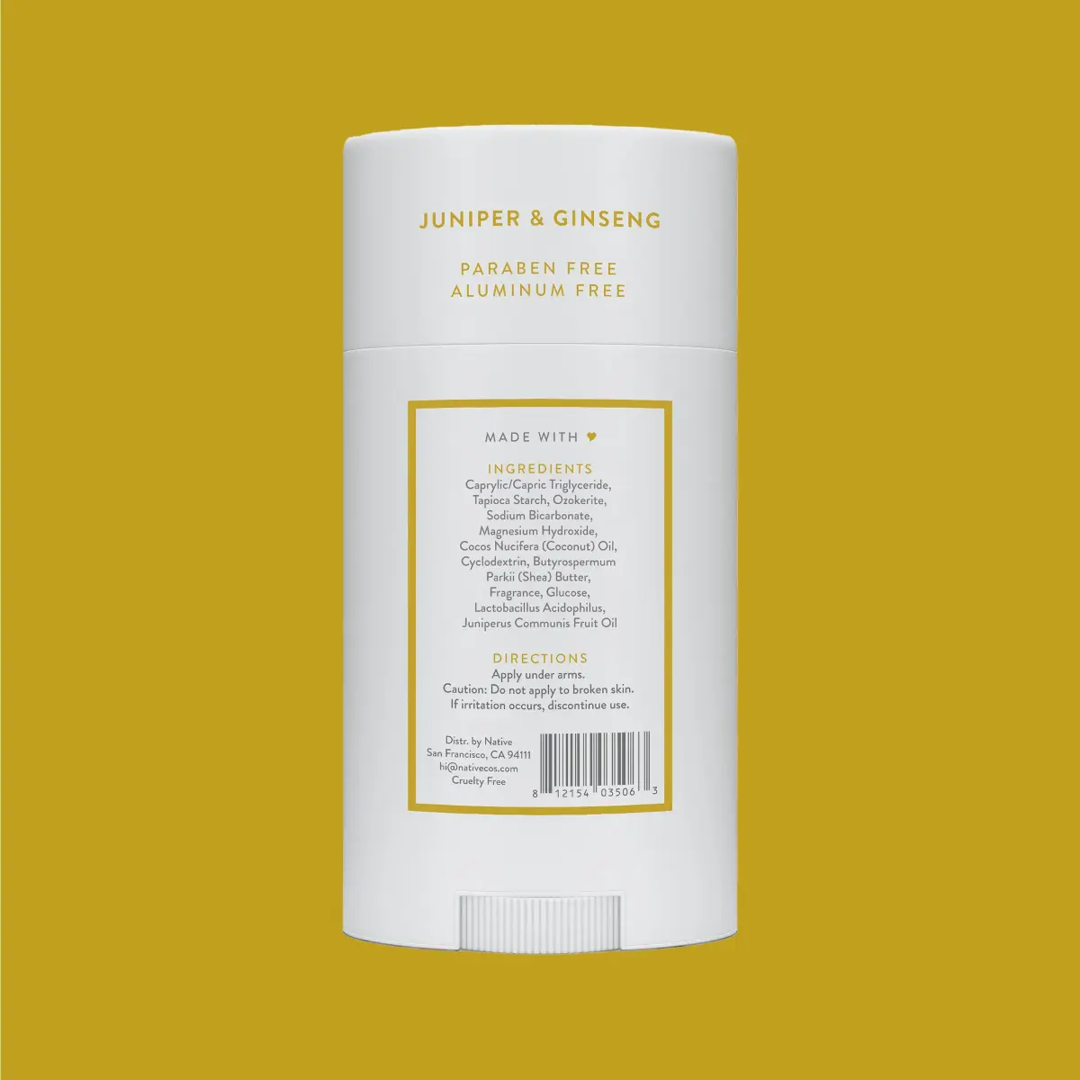 Native Natural Deodorant Juniper & Ginseng 75.6g (2.65oz) | 72-Hour Odor Control - view 8