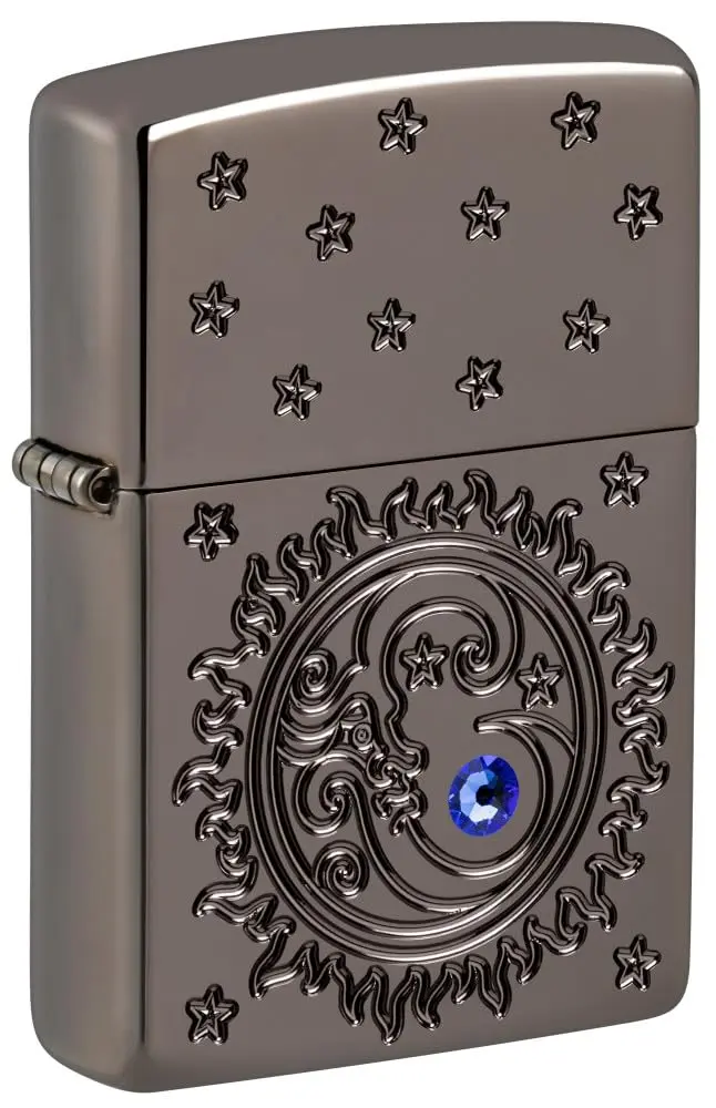 Zippo Ocean Crystal Black Ice Pocket Lighter | Windproof Metal Construction - main product image