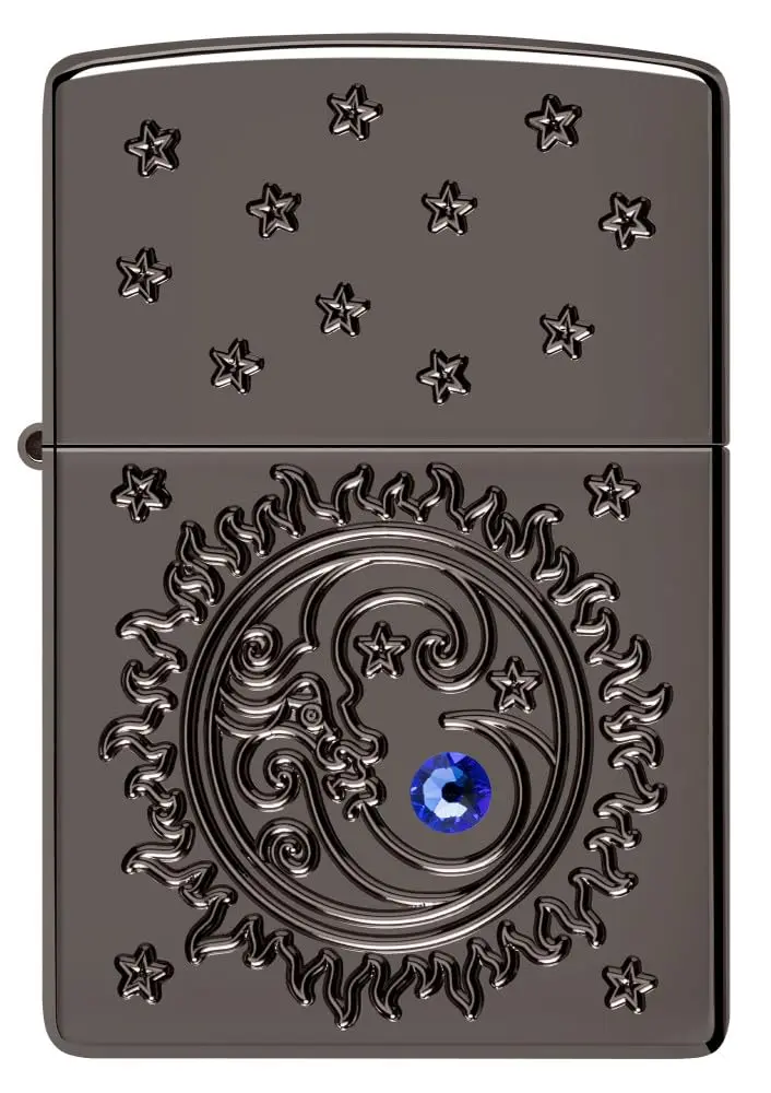 Zippo Ocean Crystal Black Ice Pocket Lighter | Windproof Metal Construction - view 2