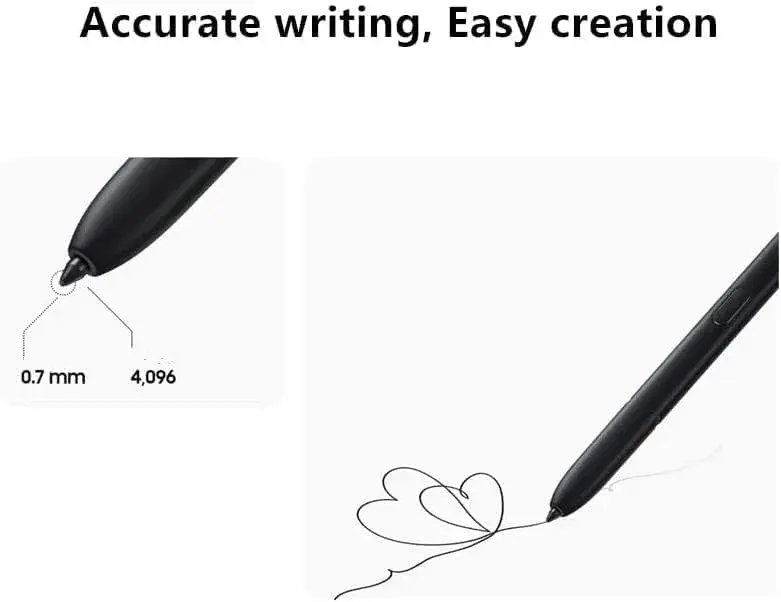 YJSK S Pen Replacement for Samsung Galaxy S22 Ultra 5G Stylus Pen with Bluetooth, 4096 Pressure Sensor, Air Command, 5 Tips (Red) - view 4