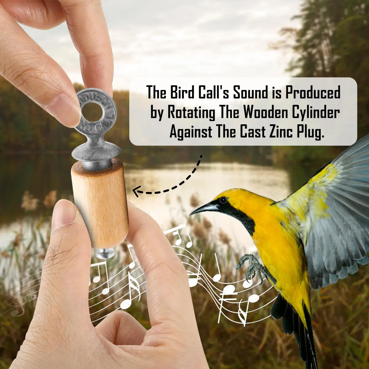 Audubon Natural Bird Call - 2.5" (6.35 cm) | Authentic USA-Sourced Bird Sound Imitator - view 2