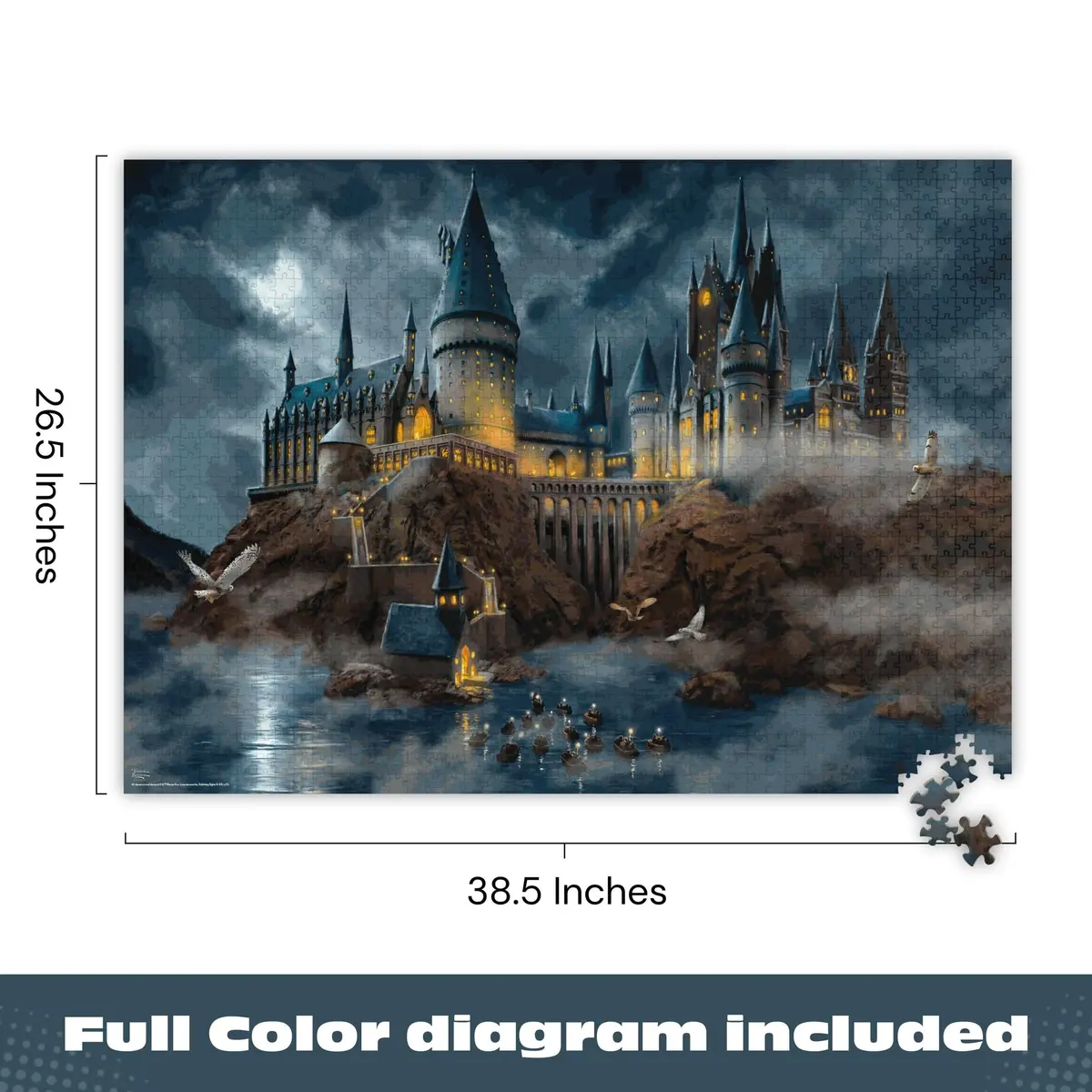 Ceaco Thomas Kinkade Harry Potter Hogwarts Castle 1500 Piece Jigsaw Puzzle 26.5 x 38.5 inches (67.3 x 97.8 cm) - view 2