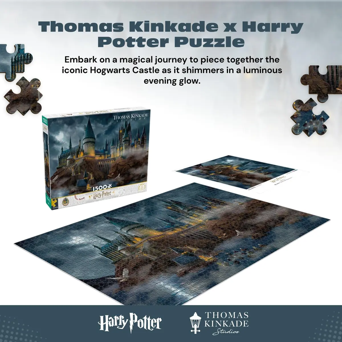 Ceaco Thomas Kinkade Harry Potter Hogwarts Castle 1500 Piece Jigsaw Puzzle 26.5 x 38.5 inches (67.3 x 97.8 cm) - view 3