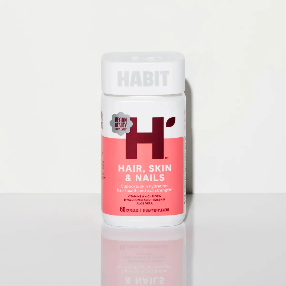 Health By Habit Hair, Skin & Nails Supplement 2 Pack (120 Capsules) Supports Hydration, Hair & Nail Strength, Biotin 2000mcg, Vegan, Non-GMO - view 6