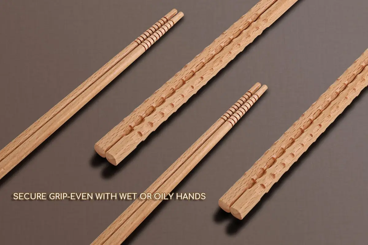 Donxote Extra Long Cooking Chopsticks 42cm (16.5 inches) | Double Anti-Slip Grip for Frying & Hotpot - view 3