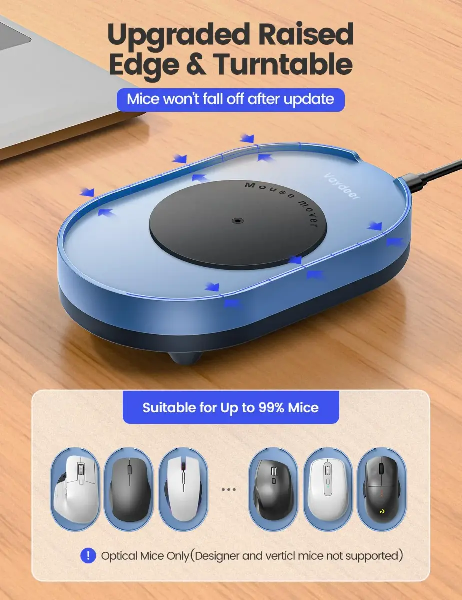Vaydeer Undetectable Mouse Mover M3 Mouse Jiggler 140g (0.31 lb) | Keeps PC Active - view 4