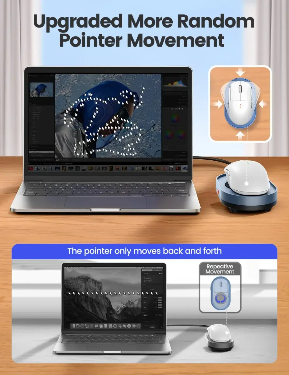 Vaydeer Undetectable Mouse Mover M3 Mouse Jiggler 140g (0.31 lb) | Keeps PC Active - view 3