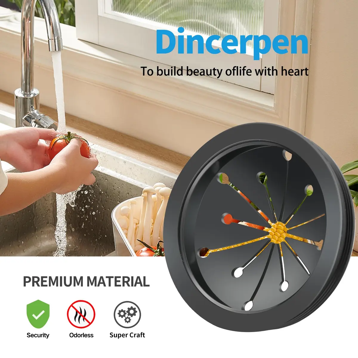 Dincerpen 2 Pcs Garbage Disposal Splash Guard 8 cm (3.15 inches) | Prevents Splashes & Reduces Noise - view 7