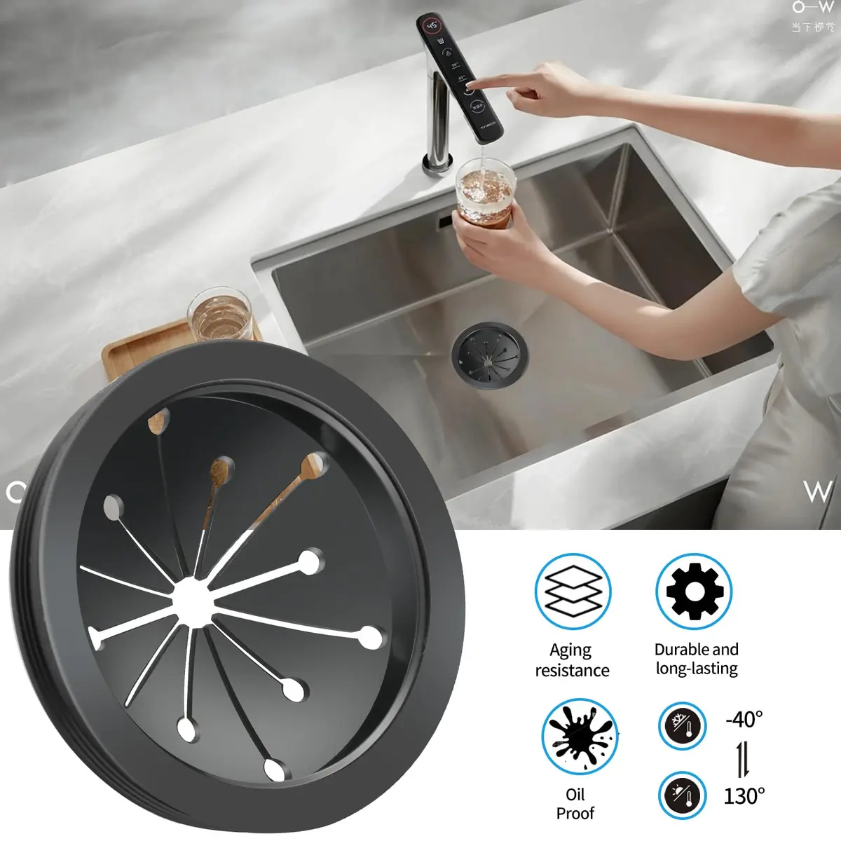 Dincerpen 2 Pcs Garbage Disposal Splash Guard 8 cm (3.15 inches) | Prevents Splashes & Reduces Noise - view 4