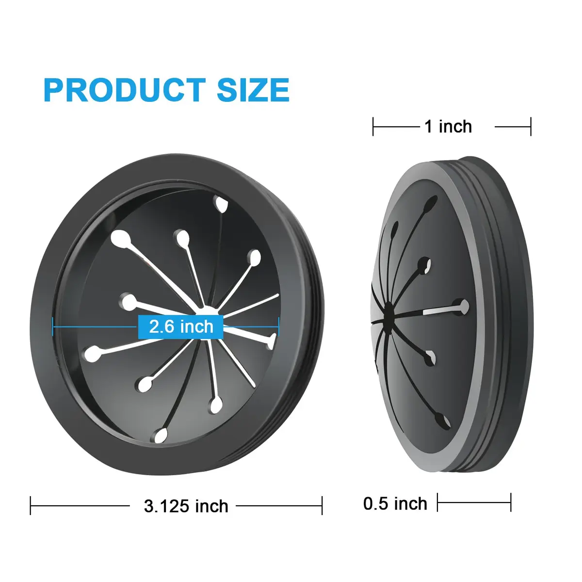 Dincerpen 3 Inch Garbage Disposal Splash Guard & Cover | Oil & Cold Resistant Rubber - view 2