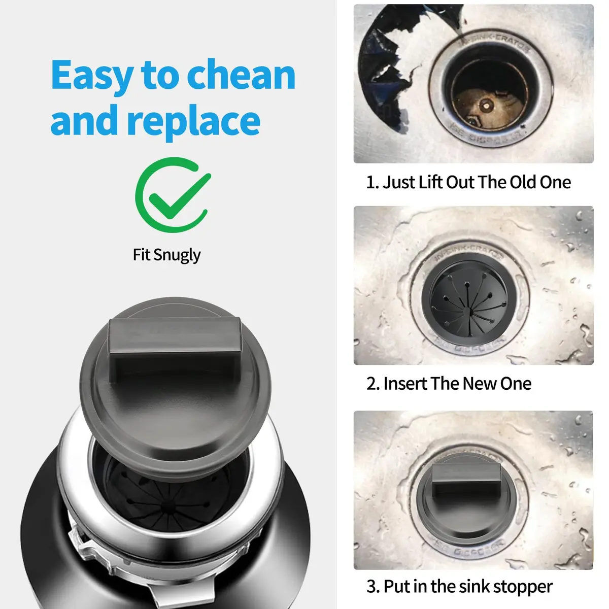 Dincerpen 3 Inch Garbage Disposal Splash Guard & Cover | Oil & Cold Resistant Rubber - view 4
