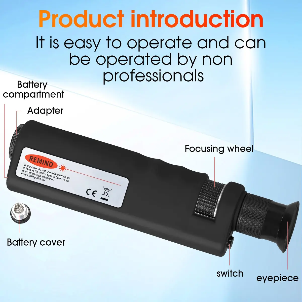 BAOSHLA 4-Pack Fiber Optic Microscope 400X | Portable Inspection Tool with 2.5mm & 1.25mm Adapters - view 2