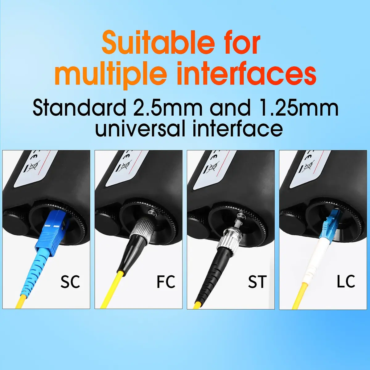 BAOSHLA 4-Pack Fiber Optic Microscope 400X | Portable Inspection Tool with 2.5mm & 1.25mm Adapters - view 4