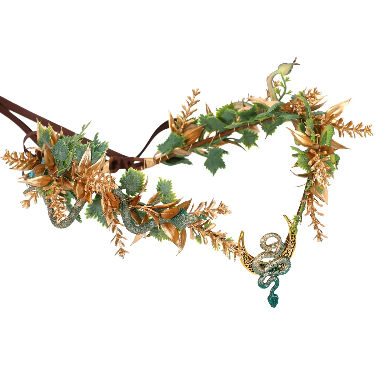 MOSTORY Medusa Fairy Flower Crown - Snake Elf Crown Floral Headband for Women, One Size | Woodland Renaissance Costume - main product image