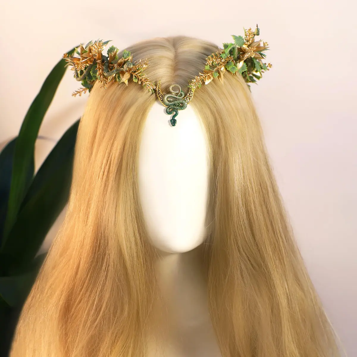 MOSTORY Medusa Fairy Flower Crown - Snake Elf Crown Floral Headband for Women, One Size | Woodland Renaissance Costume - view 2