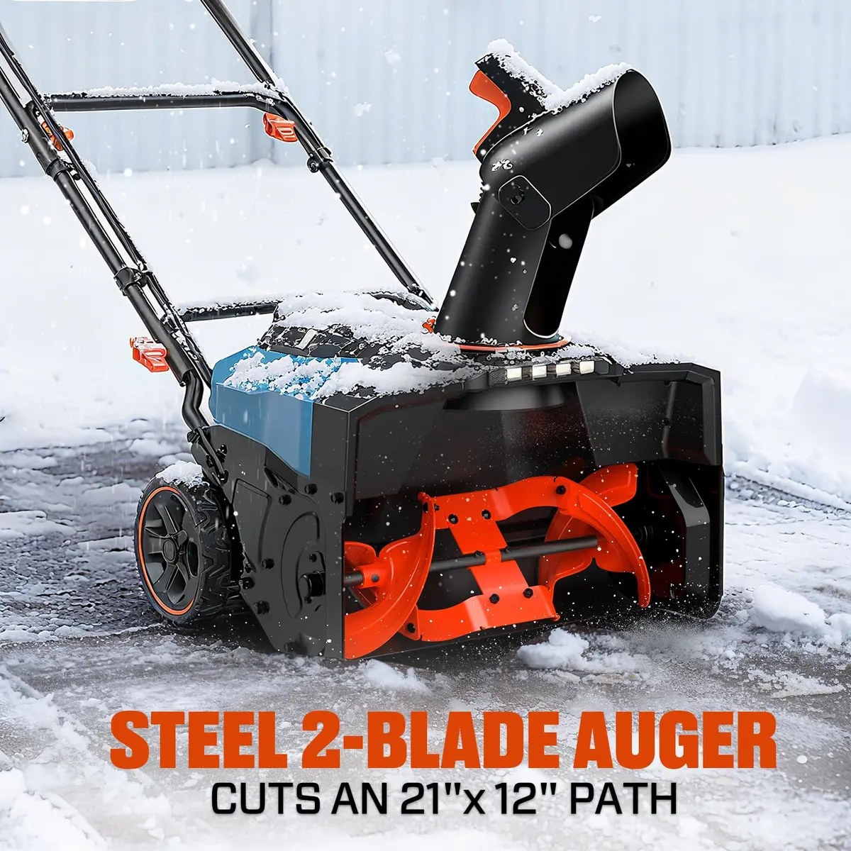 SENIX 40V 21-Inch Cordless Snow Blower with Variable-Speed Steel Auger | Efficient Snow Clearing - view 5
