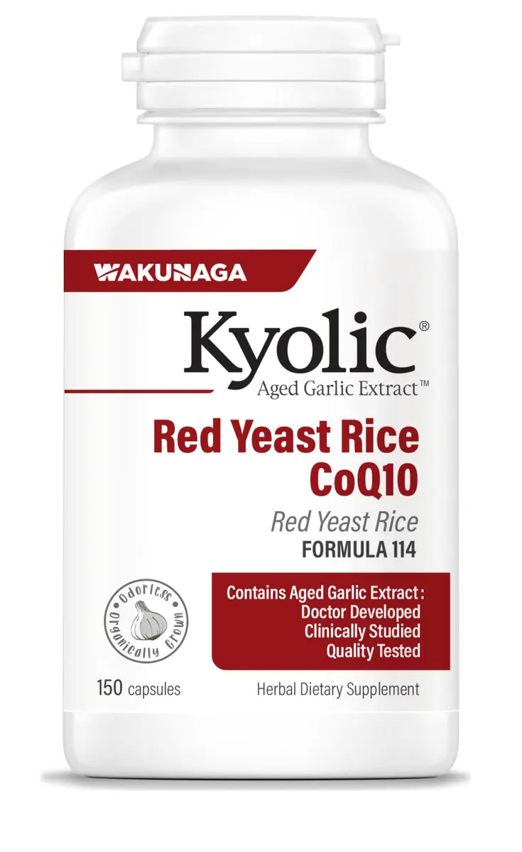 Kyolic Aged Garlic Extract Formula 114 - Red Yeast Rice & CoQ10 | Supports Heart & Energy - main product image