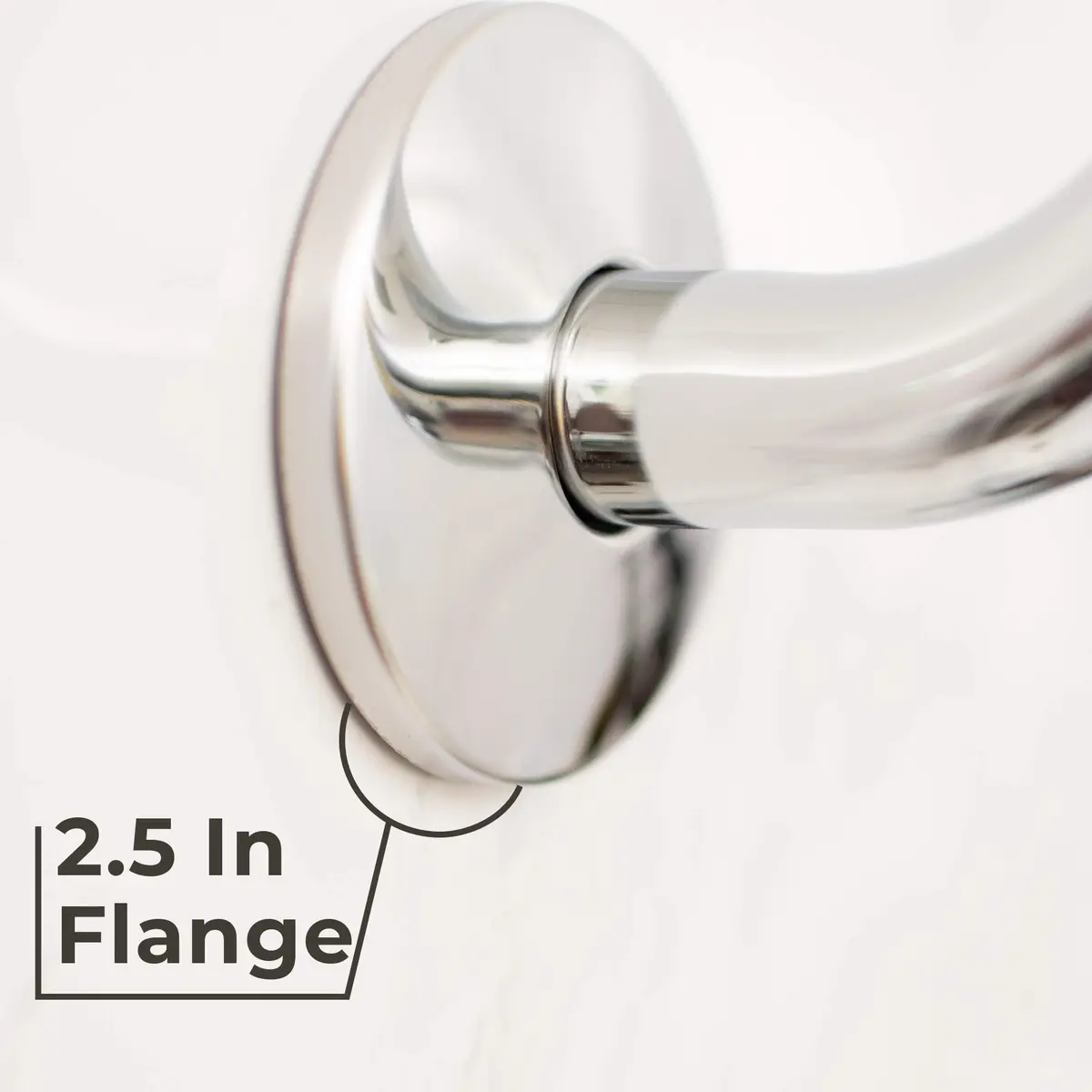 JS Jackson Supplies 10.5 Inch S-Shaped Shower Arm Extension with Flange | Chrome Finish - view 6