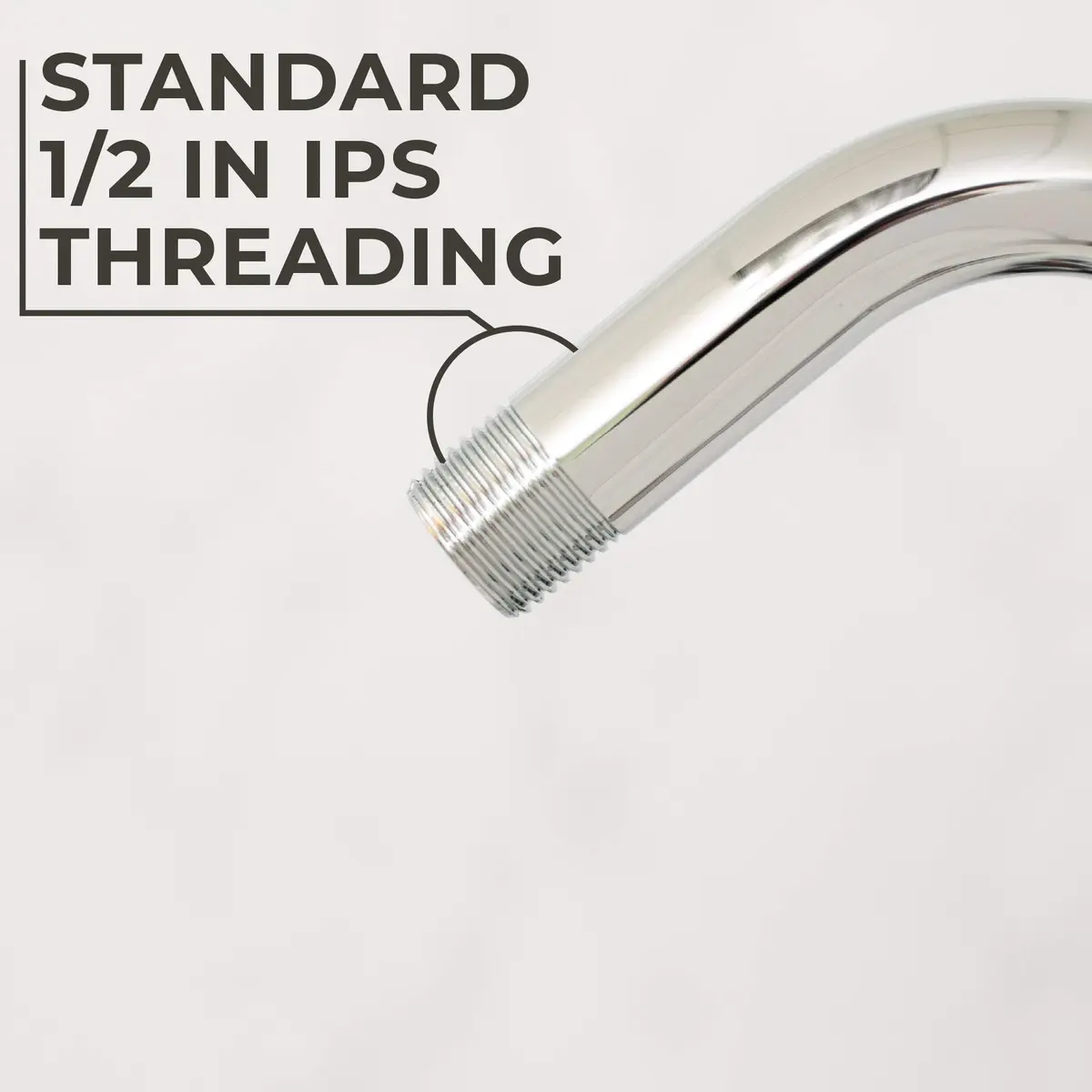 JS Jackson Supplies 10.5 Inch S-Shaped Shower Arm Extension with Flange | Chrome Finish - view 8