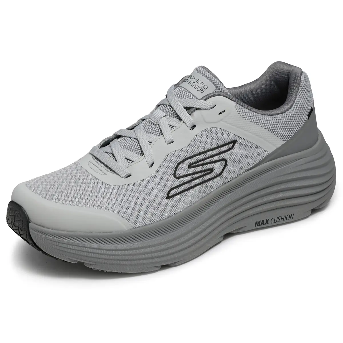 Skechers Max Cushioning Endeavour Sneaker, Gray, US 9 | Lightweight Comfort for Men - main product image