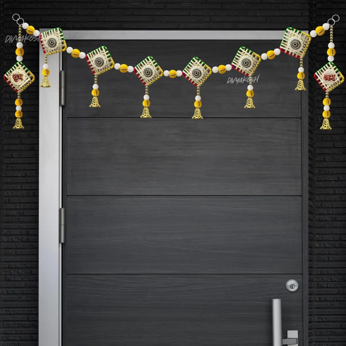 Divyakosh Multicolor Toran/Bandanwar with Side Hanging, 96.5 cm (38 Inch) | Authentic Indian Artisan Craftsmanship - view 4