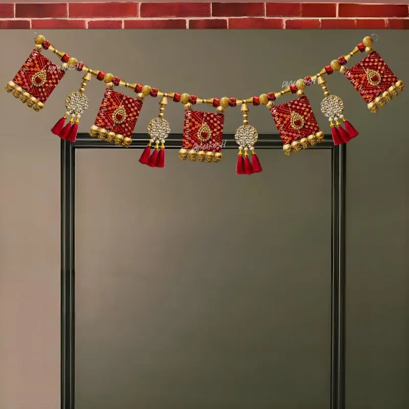 Divyakosh Traditional Door Toran Hanging 96.5 cm (38 Inch) | Multicolor Fabric Festival Welcome - view 16