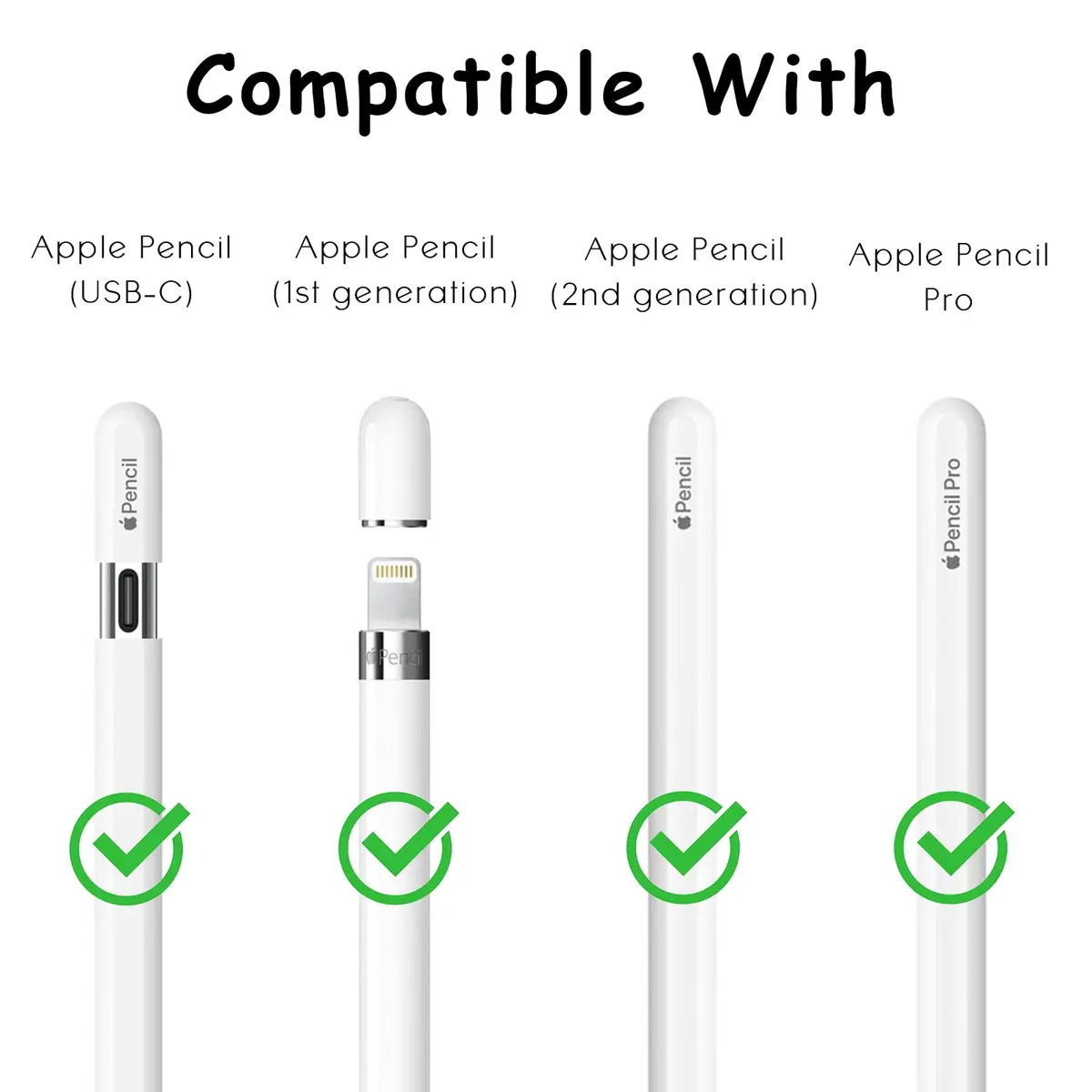 FAFALITHIC Gourd-Shaped Fine Point Replacement Tips for Apple Pencil 1st/2nd Gen, USB-C, Pro | 6-Pack Metal Nibs with Storage Case - view 2