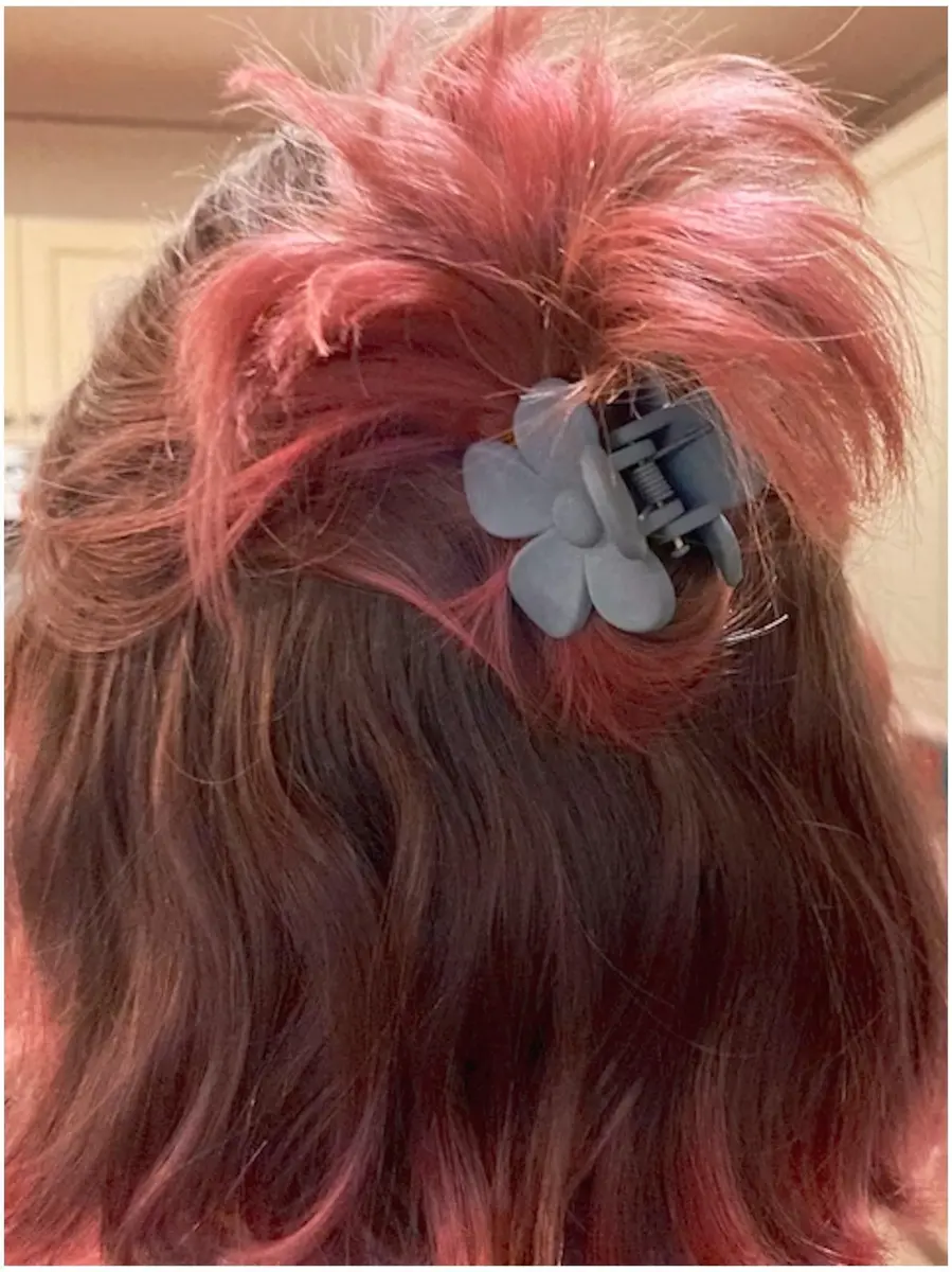 Akshetri Flower Claw for Women Strong Grip Non-slip Jaw Clips for Thick and Medium Hair Big Claw Hair Clips Hair Accessories (12 Pcs Flower) - view 2