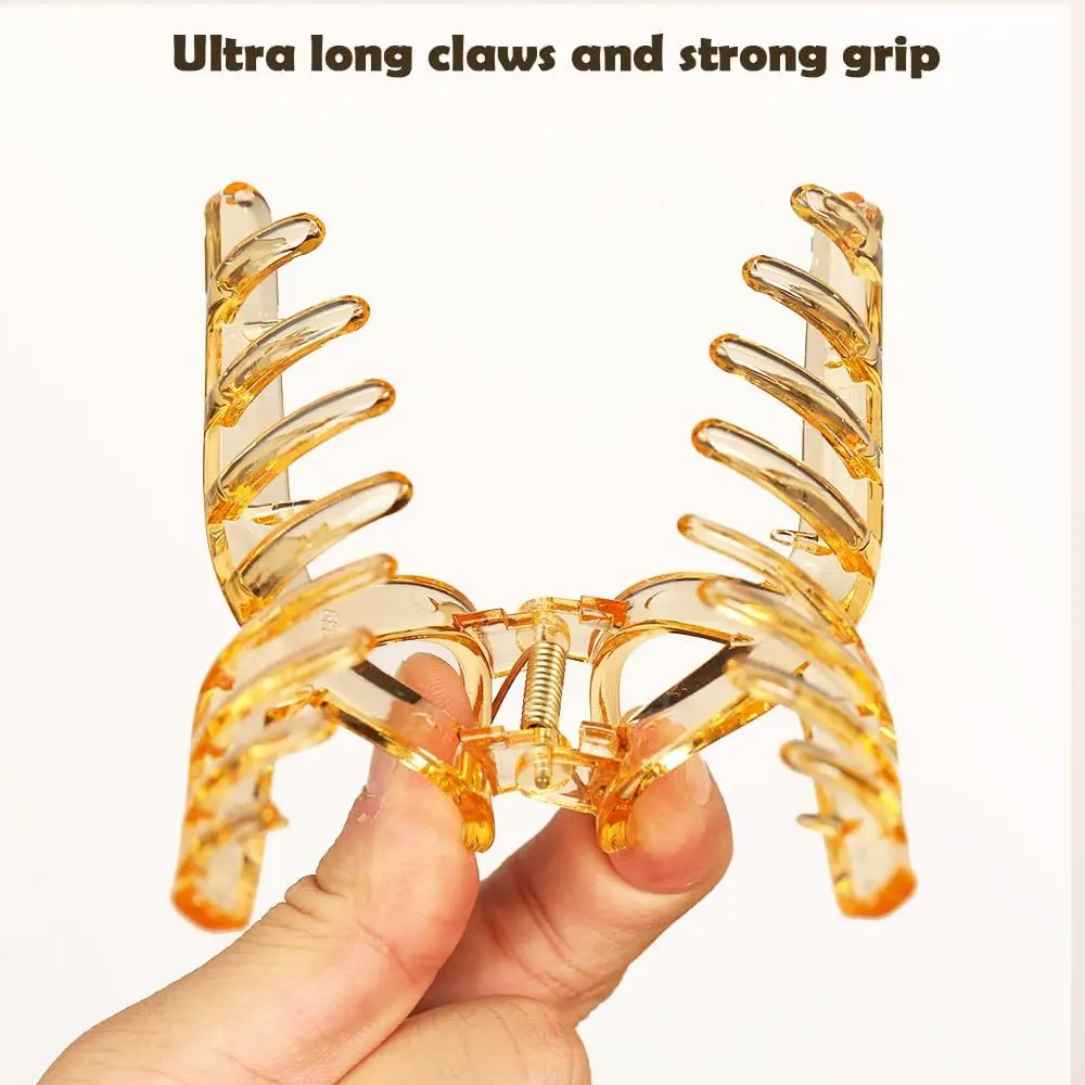 Akshetri Multicolor Large Hair Claw Clips (4 Pack) | Strong Hold for Thick & Long Hair - view 5