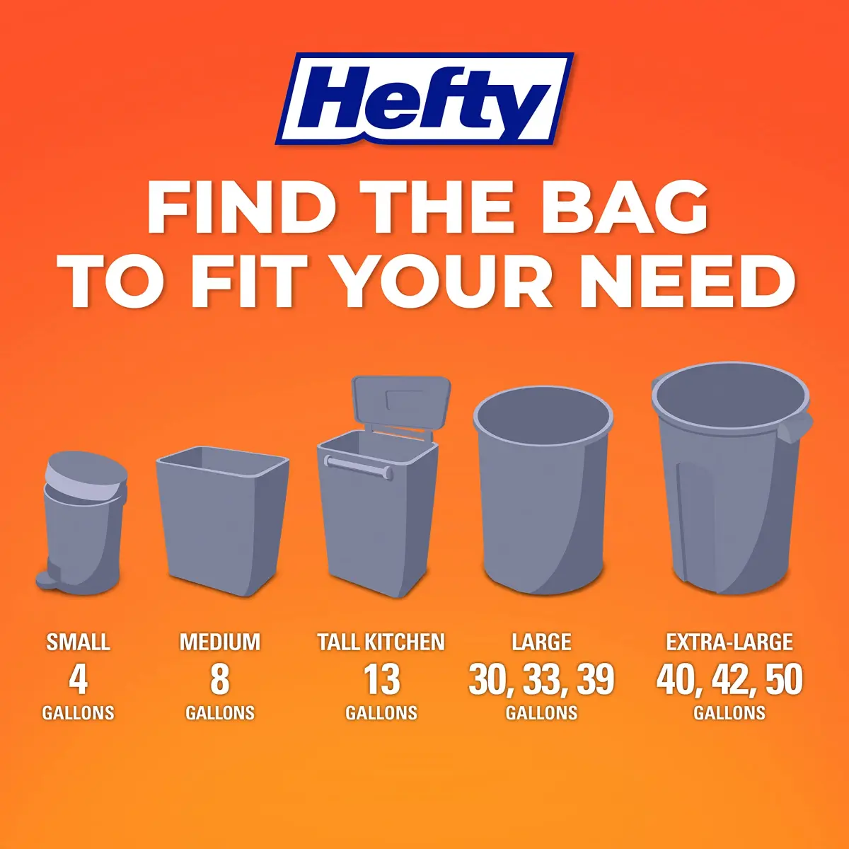 HEFTY Scented Drawstring Plastic Bags (200 Count, 13 Gallon) | Odor Control for Kitchen & Party - view 6